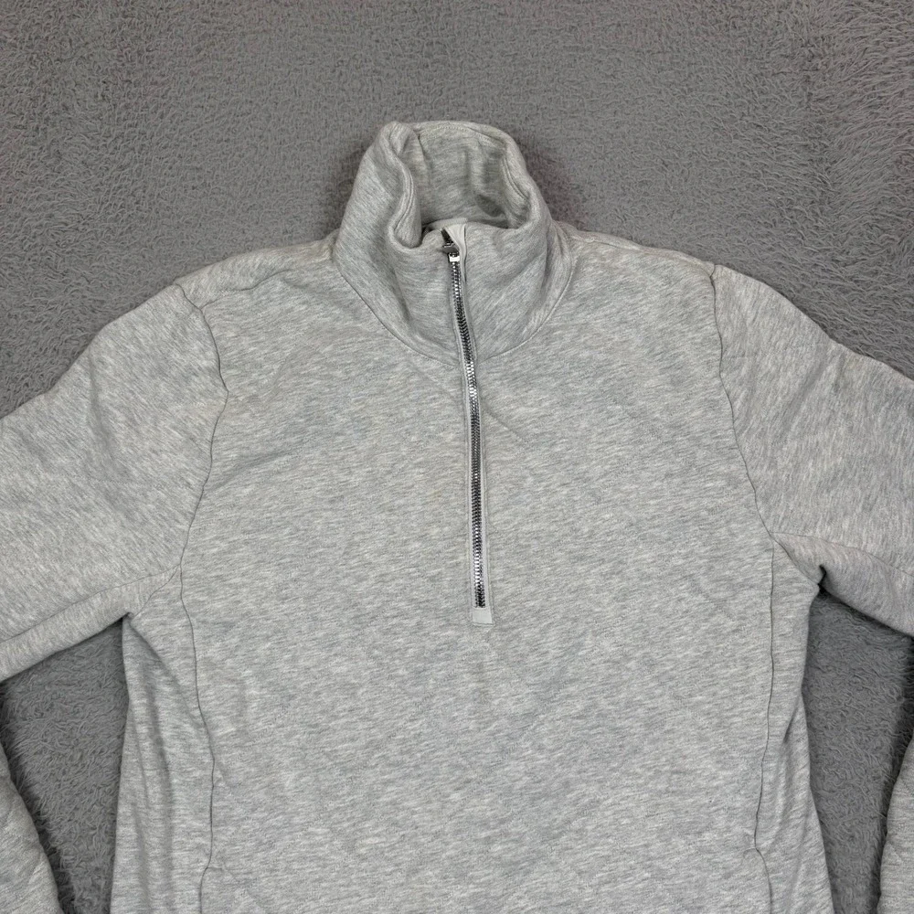 Lululemon Hill and Valley Mock Neck‎ Quilted Half Zip Pullover Grey Size 4 Warm